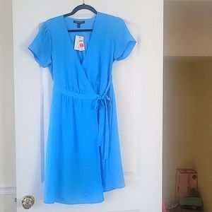 Spring/summer banana Republic extra small baby blue wrap dress